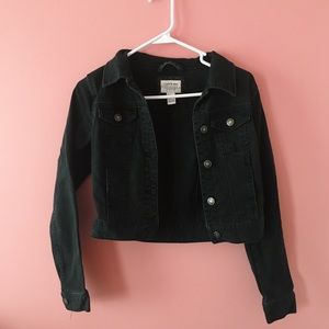 black jean jacket from Forever 21